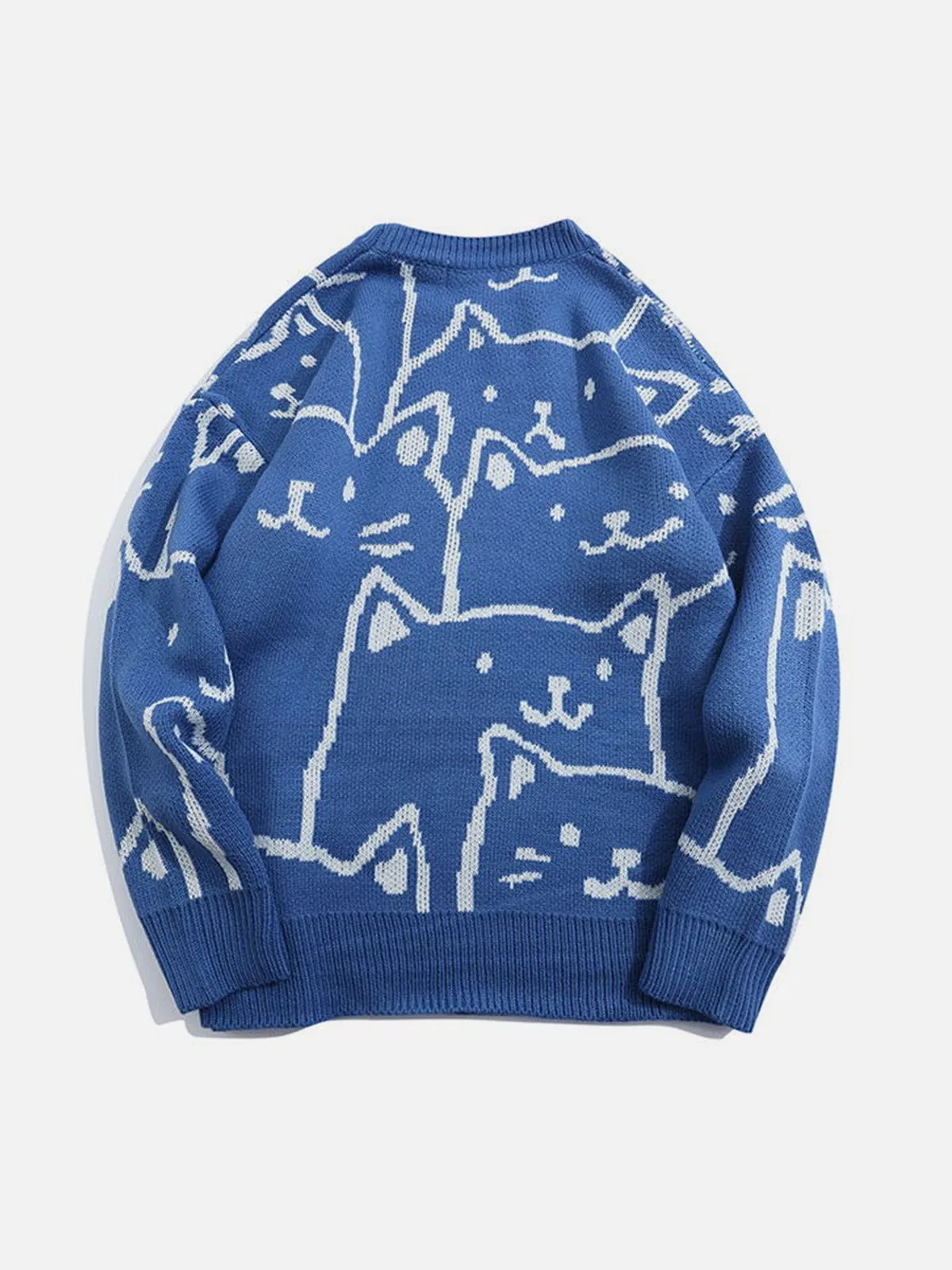 AlanBalen® - Cartoon Cat Pattern Knit Sweater