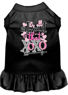 All About The Xoxo Screen Print Dog Dress Black Xs