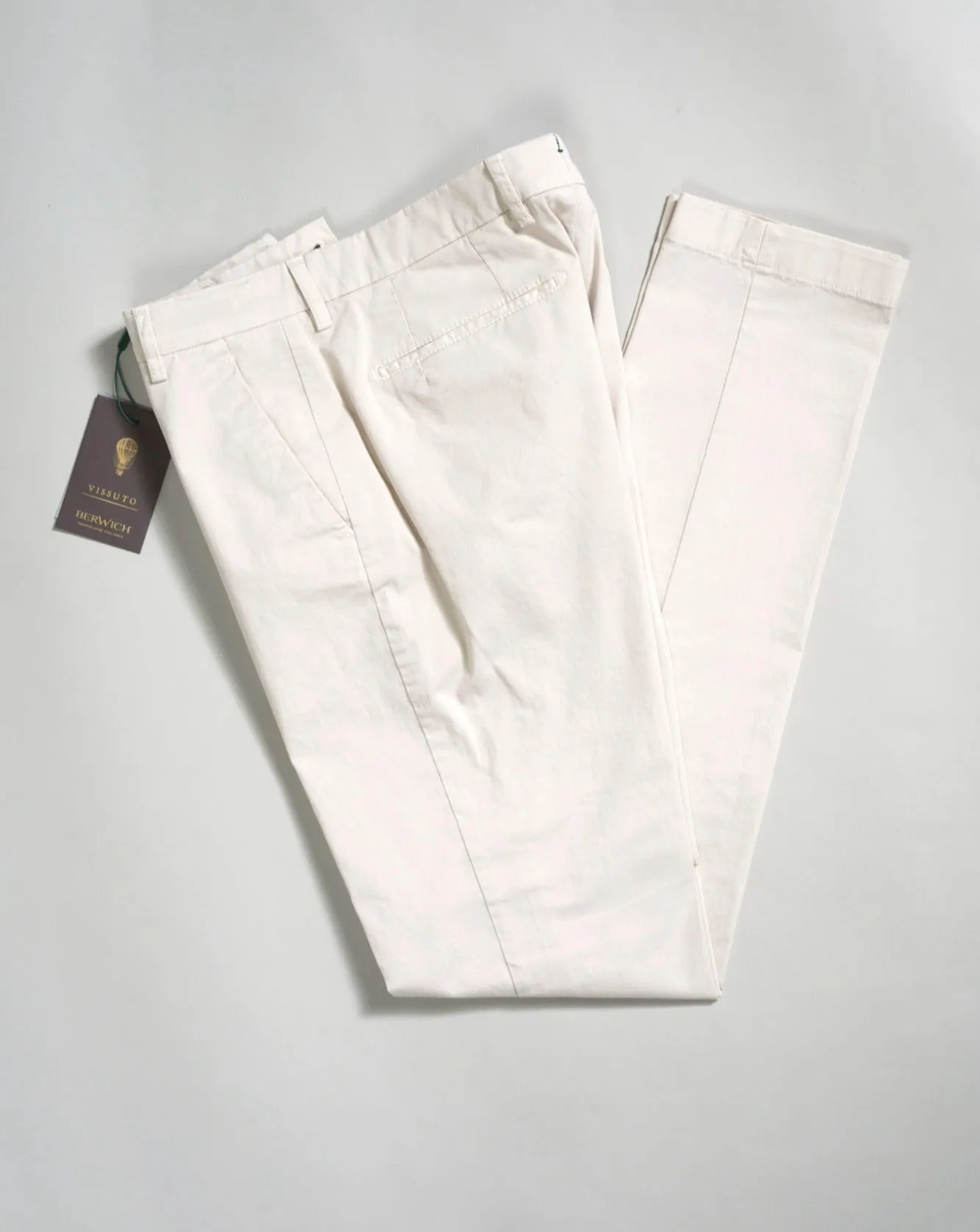 Berwich Morello Garment Dyed Chinos / Latte