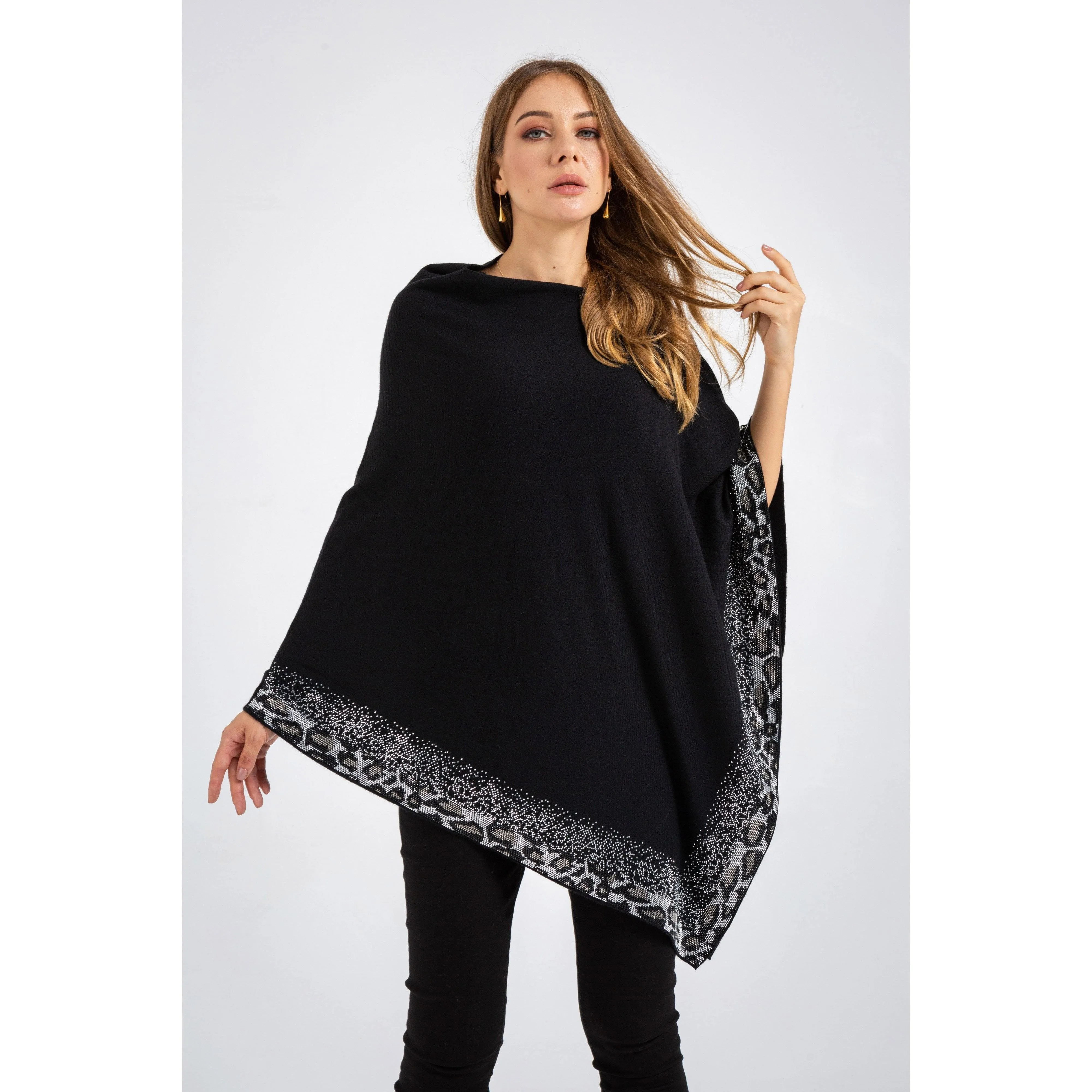 Black Cloak Knitted Cardigan