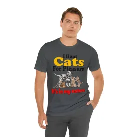 Cat hunter T-shirt Pet Cat Owners tshirts custom Prints gift for him | hunter gatherer freedom Black shirt