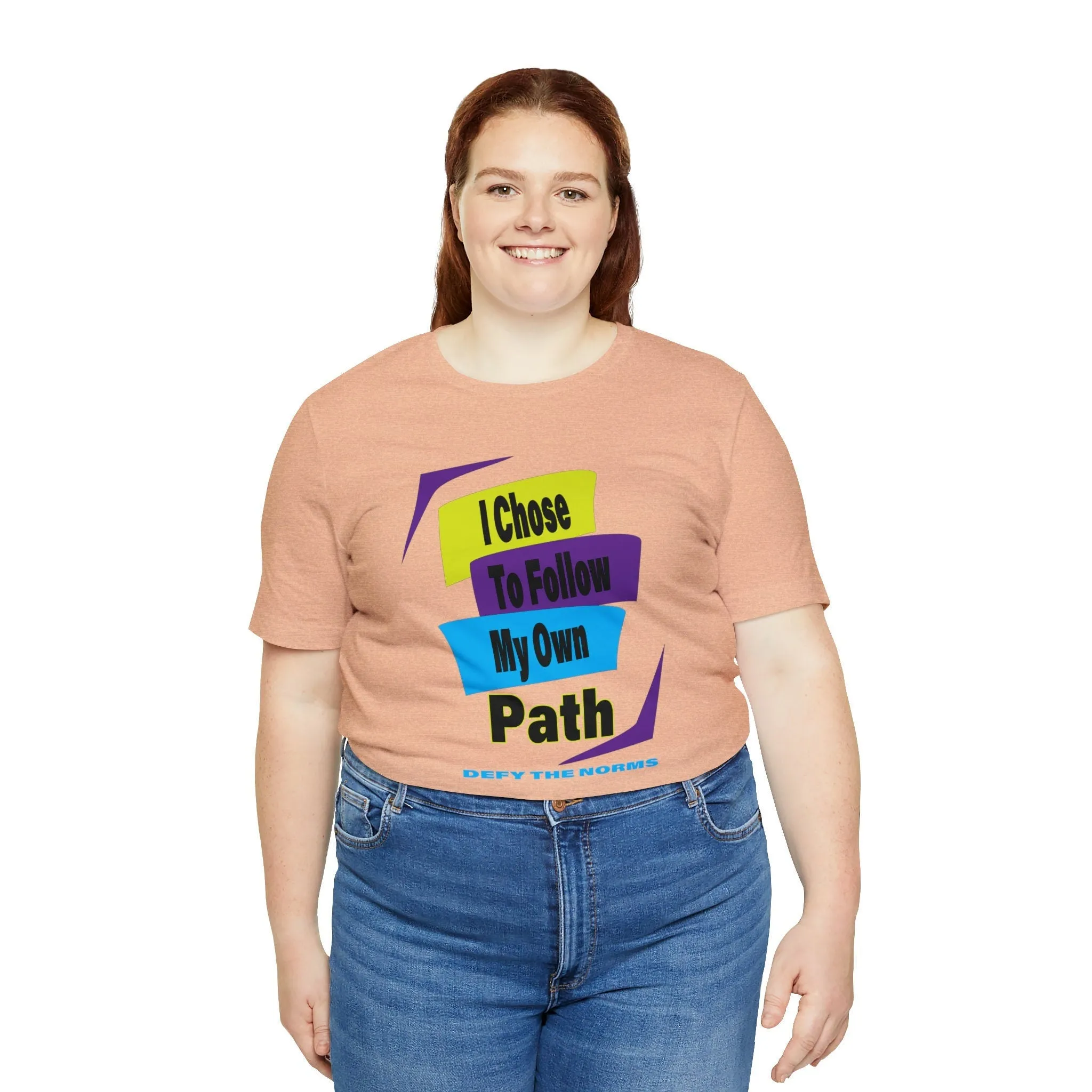 College T-shirt I Chose to Follow my own Path | Inspirational Positive Vibes Loose fit tees Trendy T-shirt