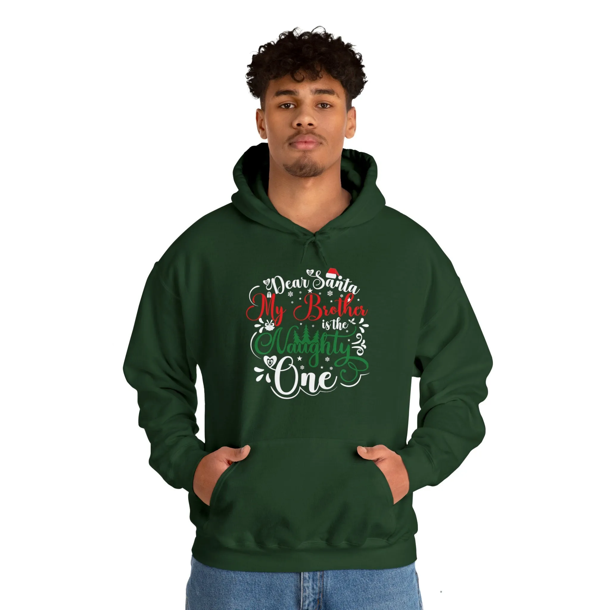 Dear Santa Hoodie | Christmas t-shirts | Oversize Graphic women | Loose fit Graphic Heavy Blend™ Hooded Sweatshirt