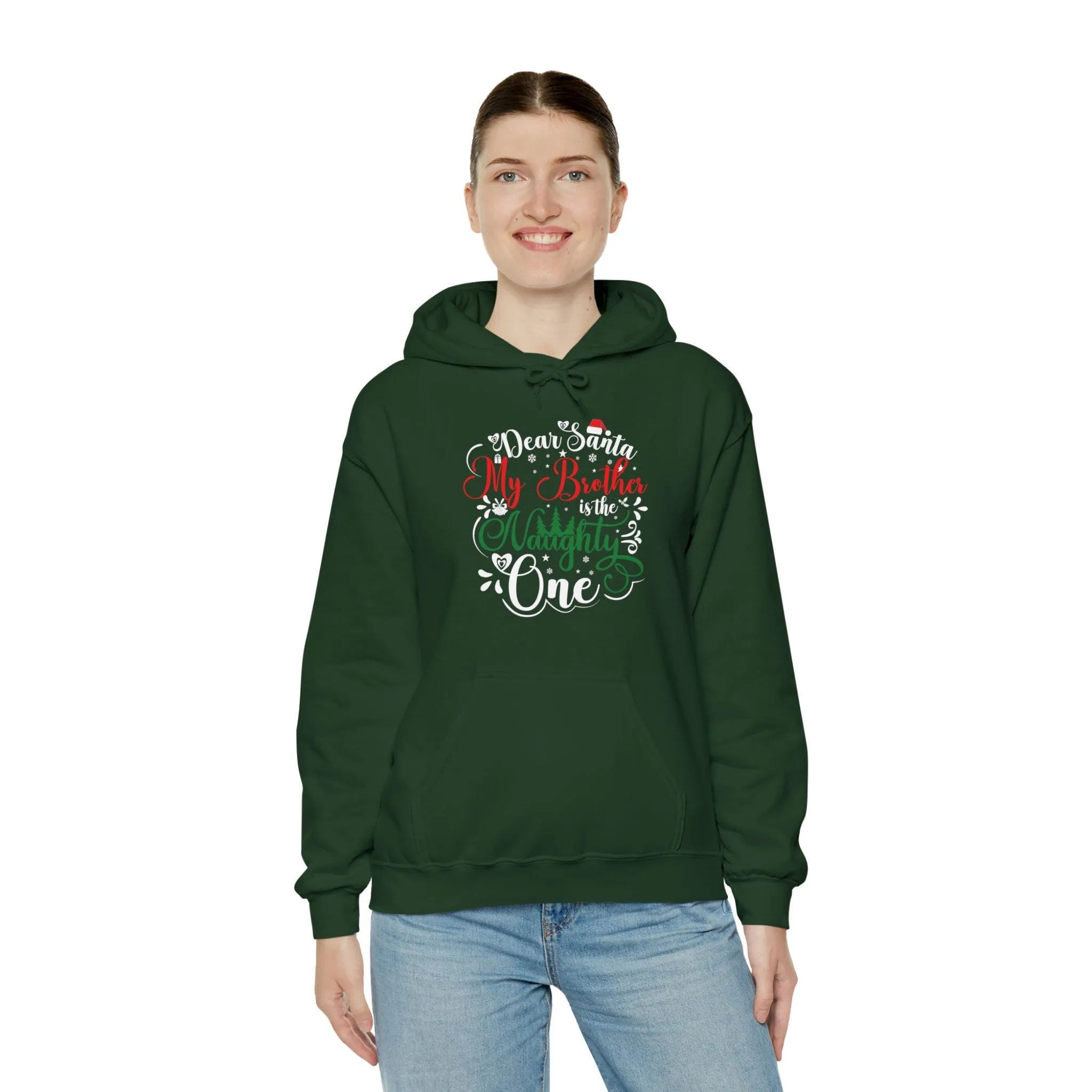 Dear Santa Hoodie | Christmas t-shirts | Oversize Graphic women | Loose fit Graphic Heavy Blend™ Hooded Sweatshirt