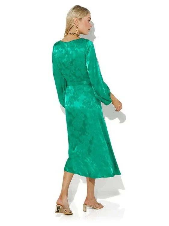 Emme Emerald Jacquard Dress