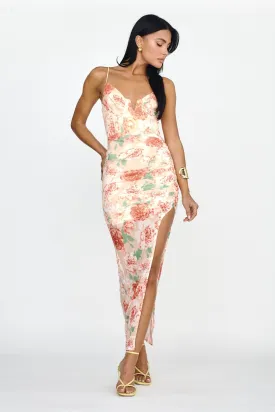 Floral Side Slit Dress