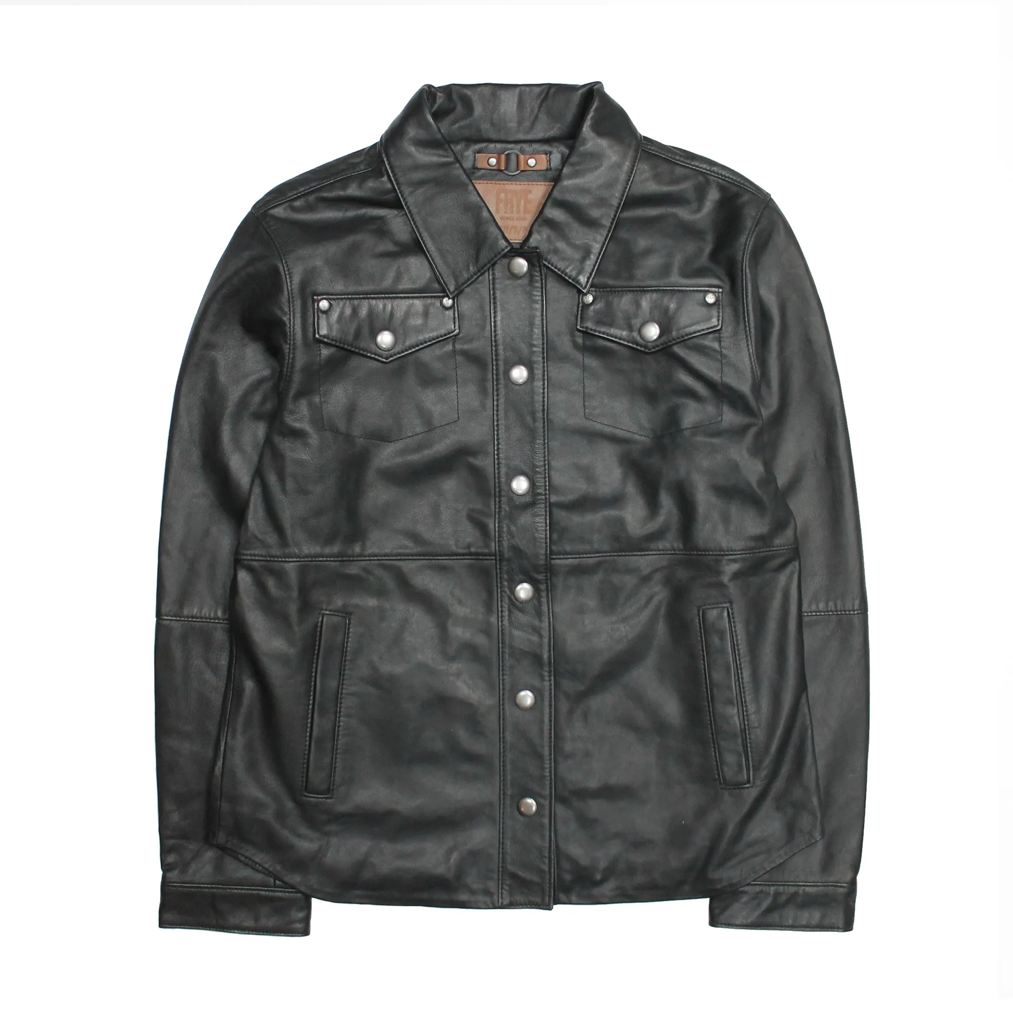 Frye Black Leather Shirt