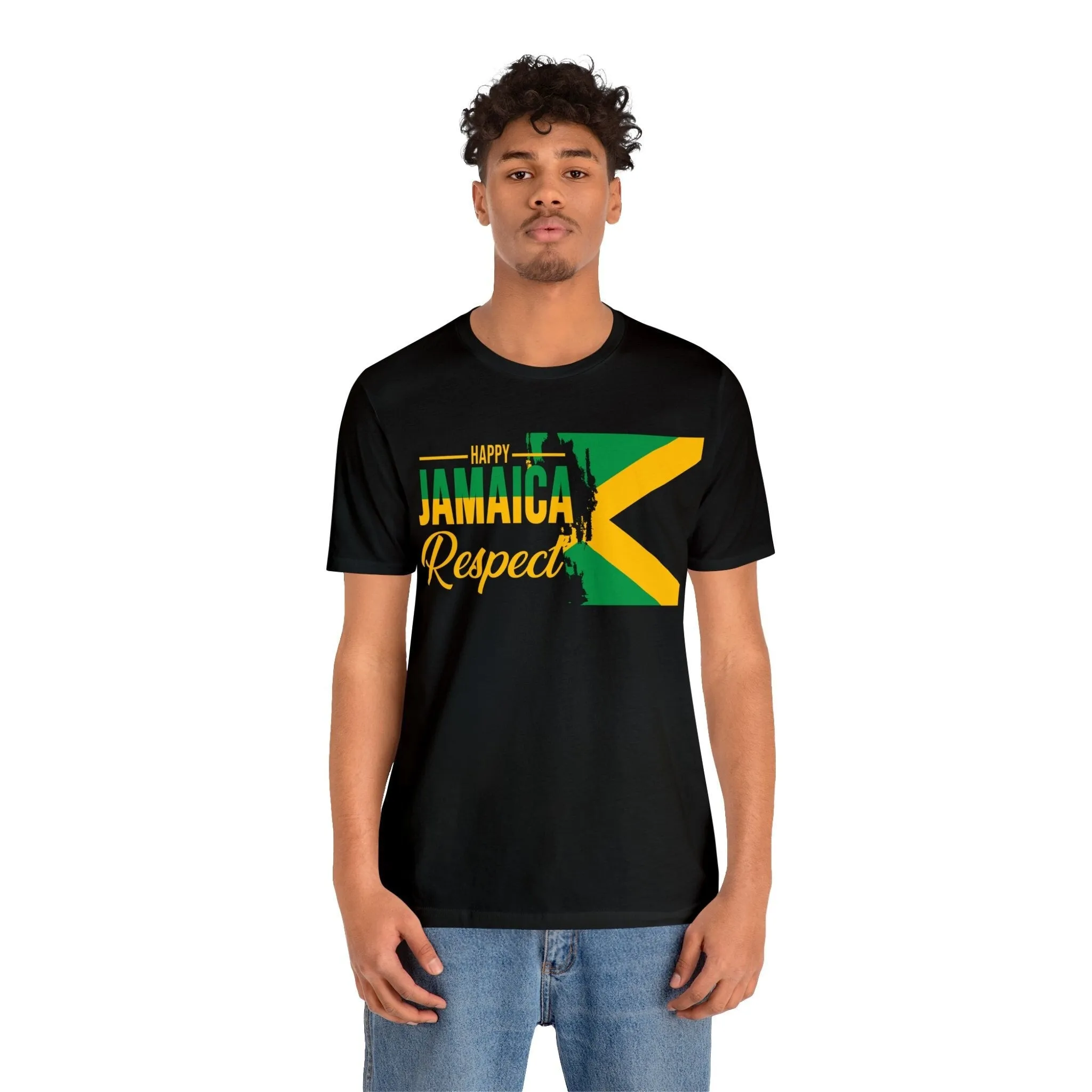 Happy Jamaica Respect | Jamaica Designer t shirt | reggae music shirt Graphic Tee | Custom Bella Canvas T-Shirt