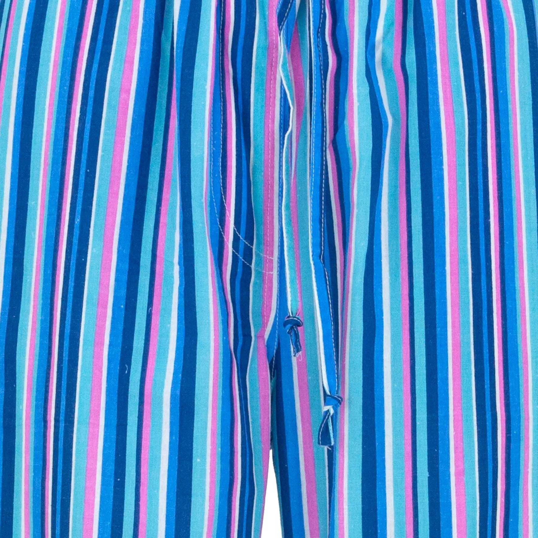 Loose Summer Trousers - Blue Purple Stripe