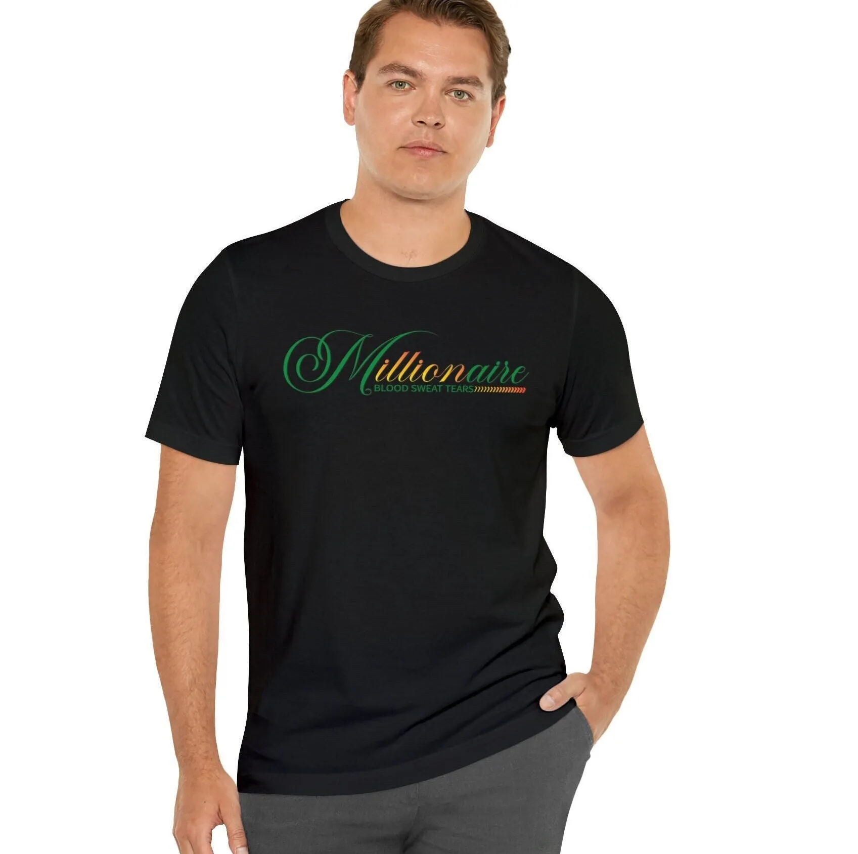 Millionaire mind set Blood Sweat Tears Etsy T- Shirt | M23 T-shirt designs cute T shirt graphics apparel money spell