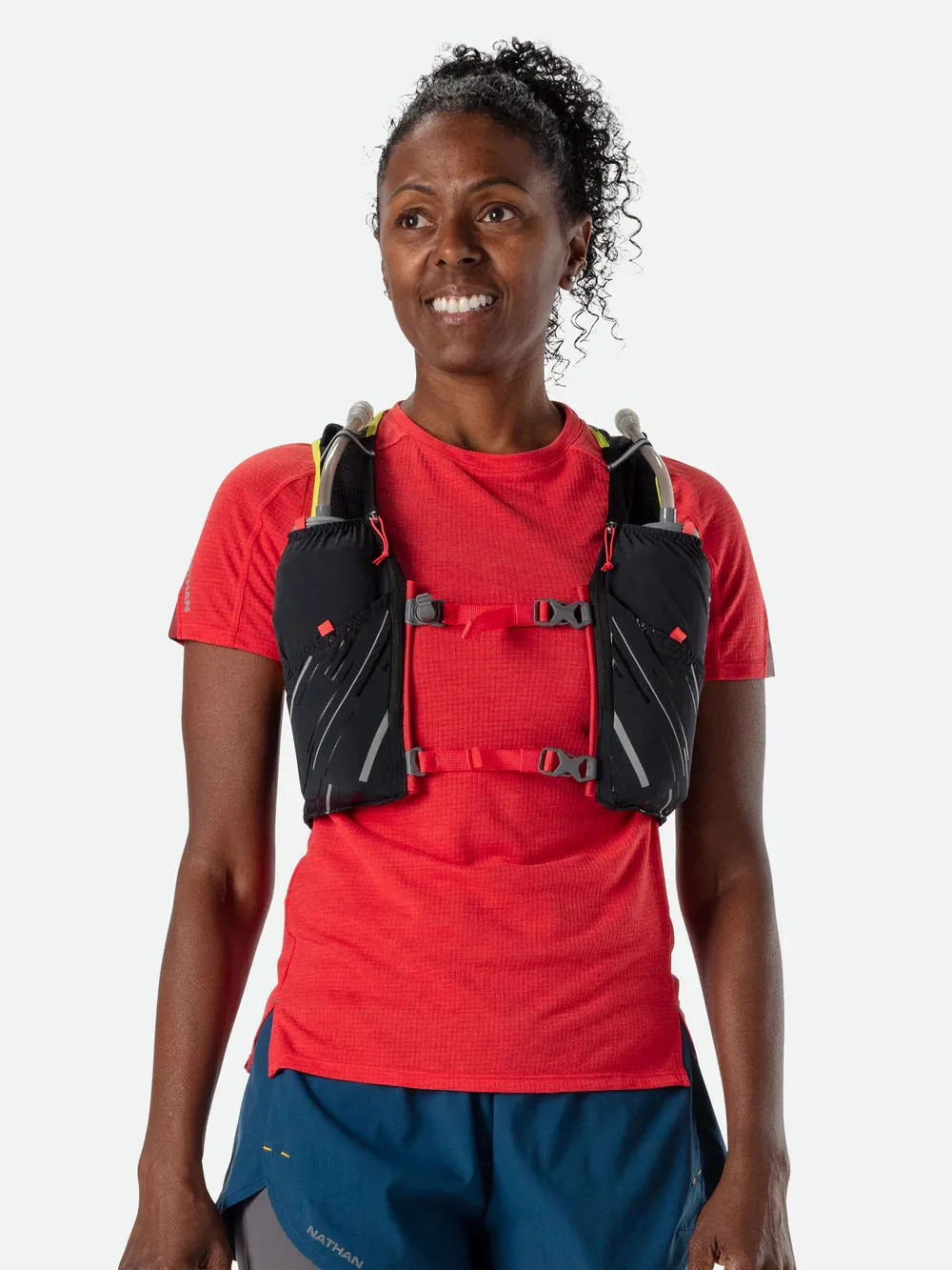 Nathan | Pinnacle 4L Hydration Race Vest | Women's | Black/Hibiscus