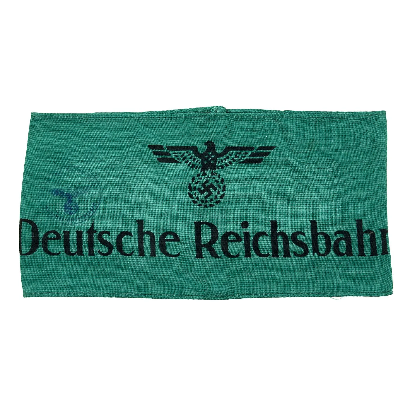 Original German WWII Reichsbahn Armband with Inspection Stamp