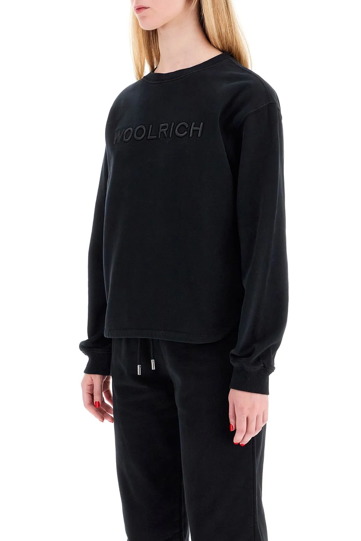 "embroidered logo crewneck CFWWSW0135 FRUT3858 BLACK