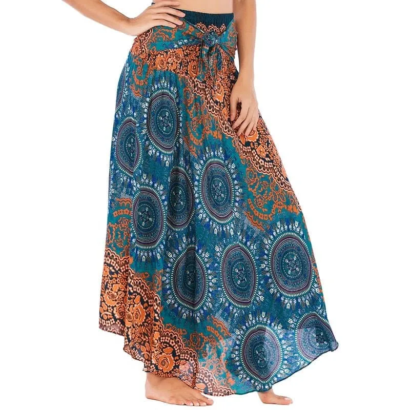 Rayon Beach Long Hippie Skirt