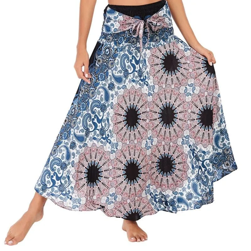 Rayon Beach Long Hippie Skirt