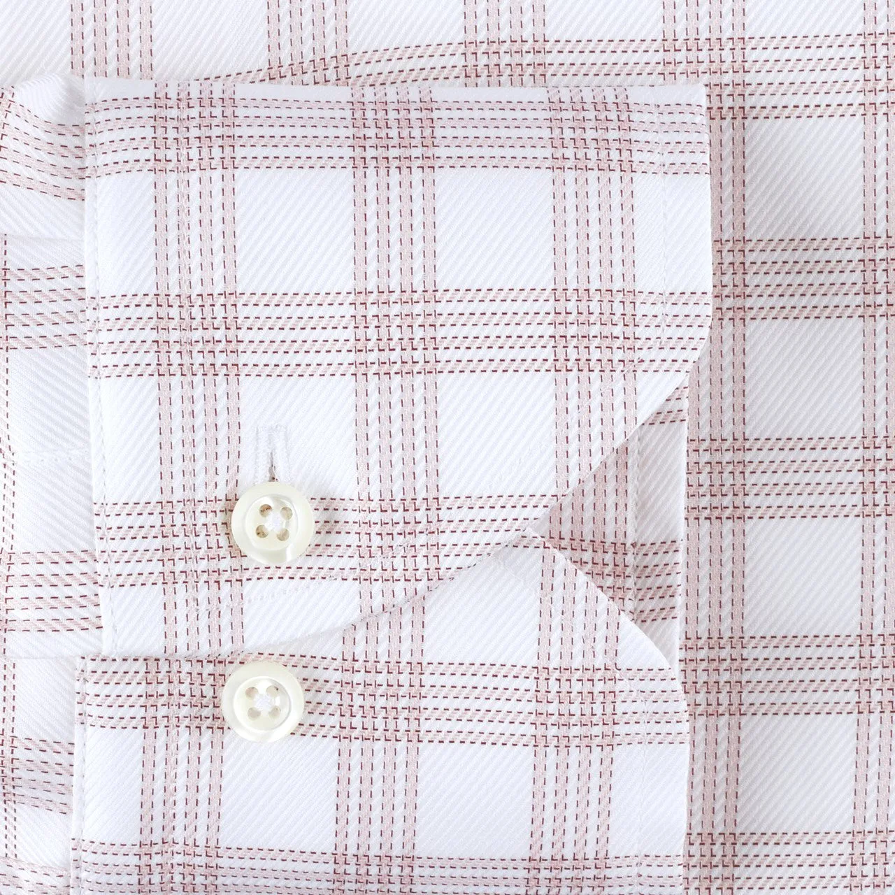 Stenstroms Windowpane Twill Shirt in Pink