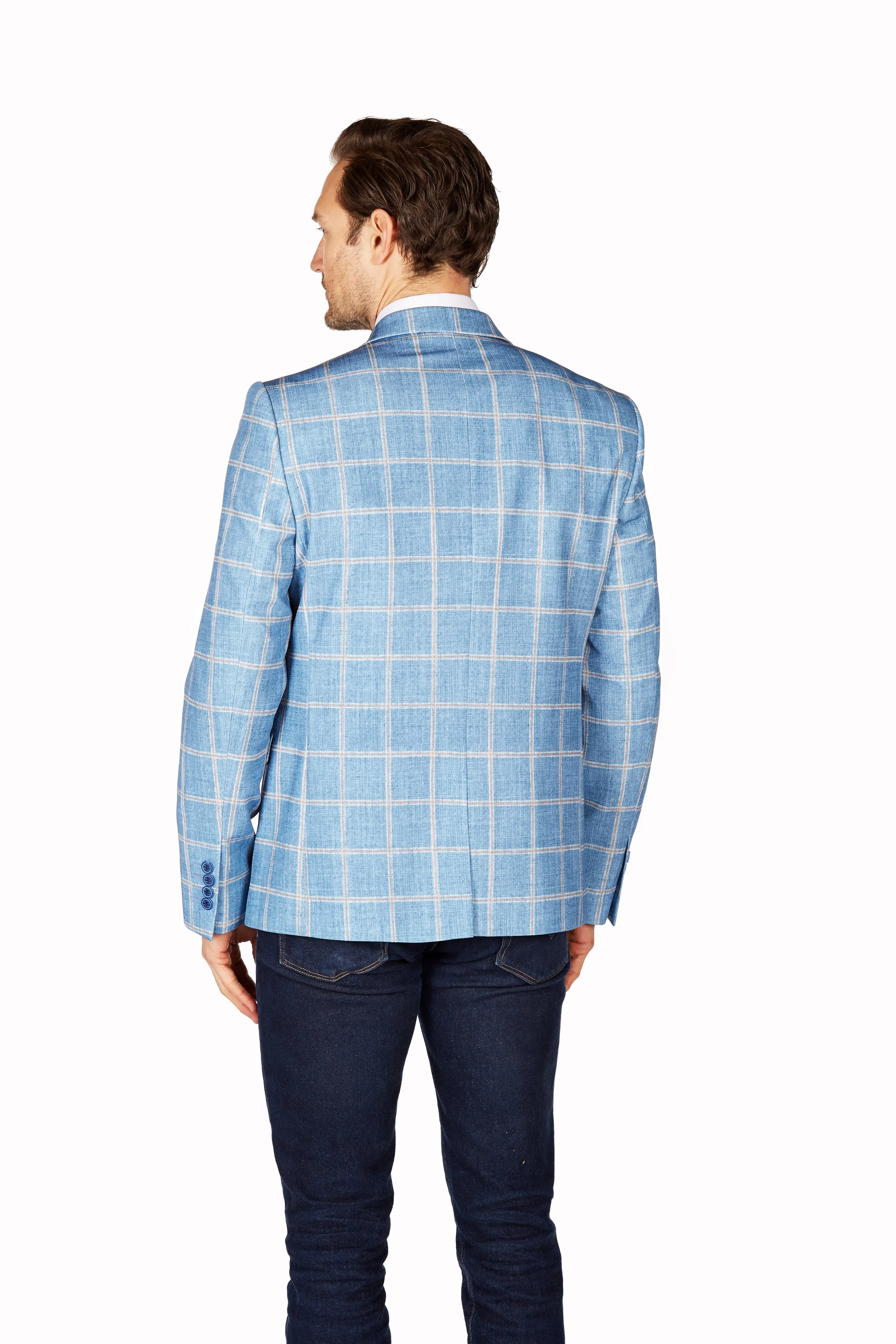 Wrinkle-Resistant Blazer - Slim Fit - Blue